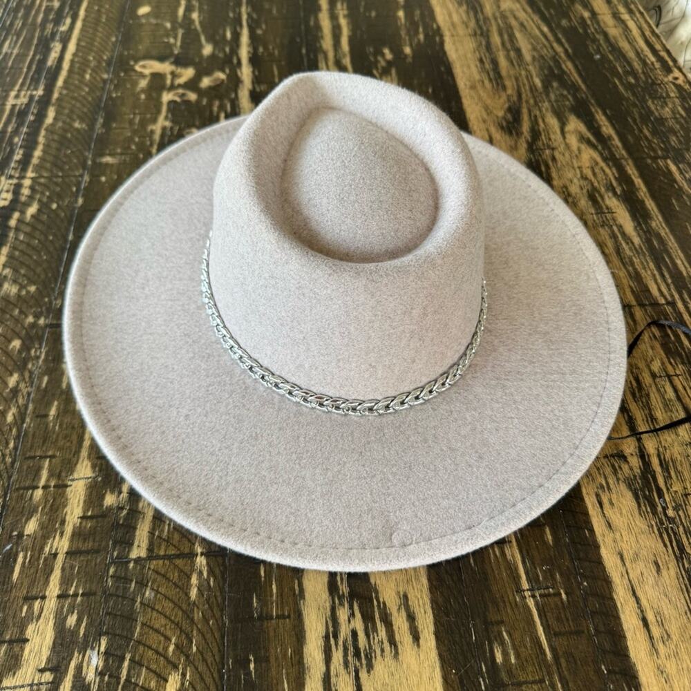 Cream Wide Brim Country Cowboy Winery Hat – One Size (Adjustable) - Picture 8 of 17